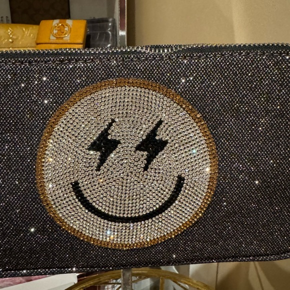 Skinnydip London Amber Smize Glitzy Shoulder Bag Black Multi Siver - Picture 2 of 8